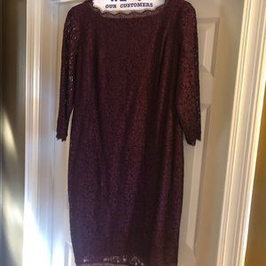 Adrianna Papell Lace Overlay Dress